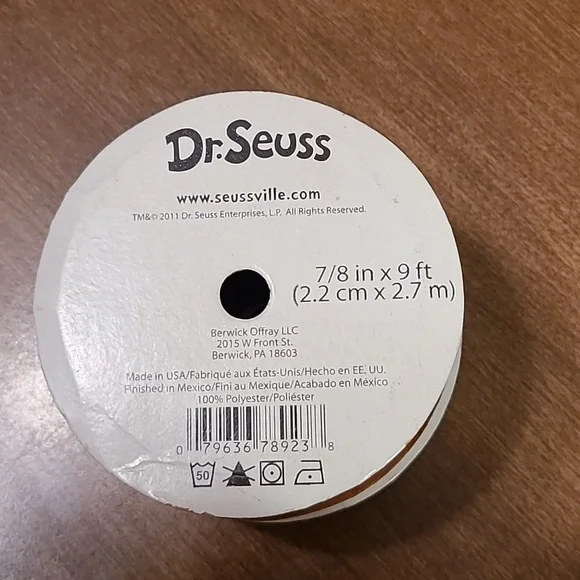 Rare Dr.Seuss themed ribbon - Picture 2 of 3